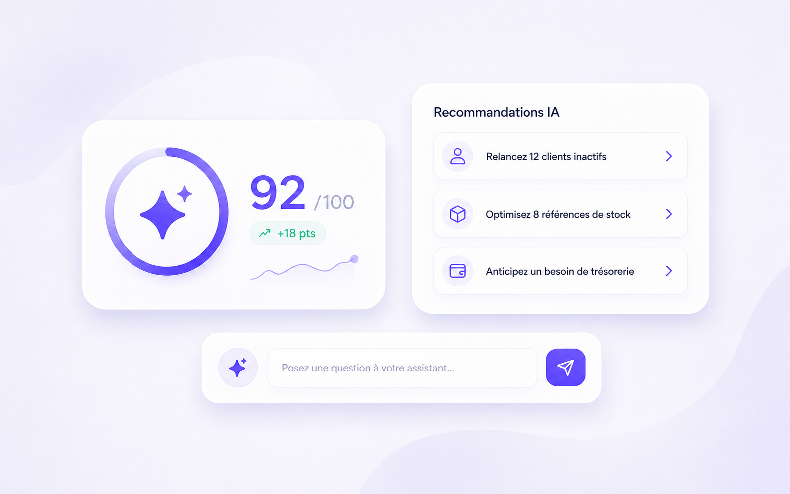 Vue simplifiée AuraPro assistant IA